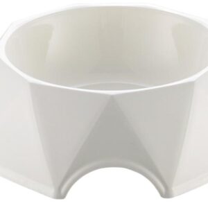 Pets Club Diamond Shape Pet Bowl-White- Size(Cm):23.5*23.5*7.2Cm