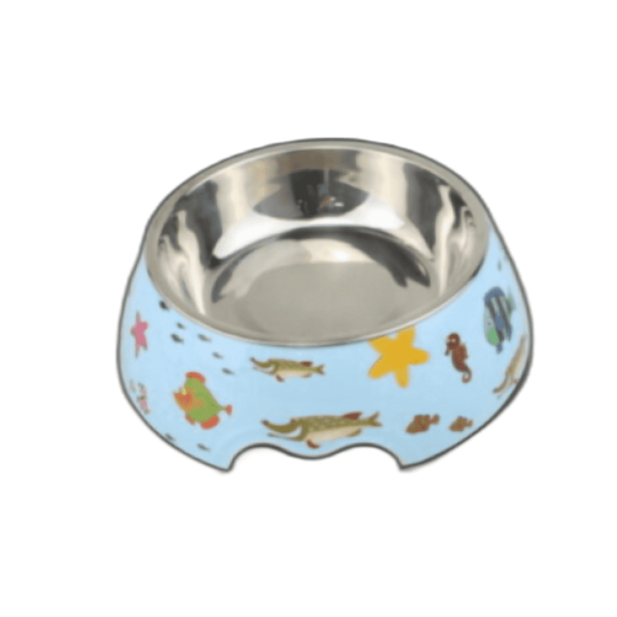 Cozy Paws Single Melamine Bowl -14x17.5x6cm Blue Star