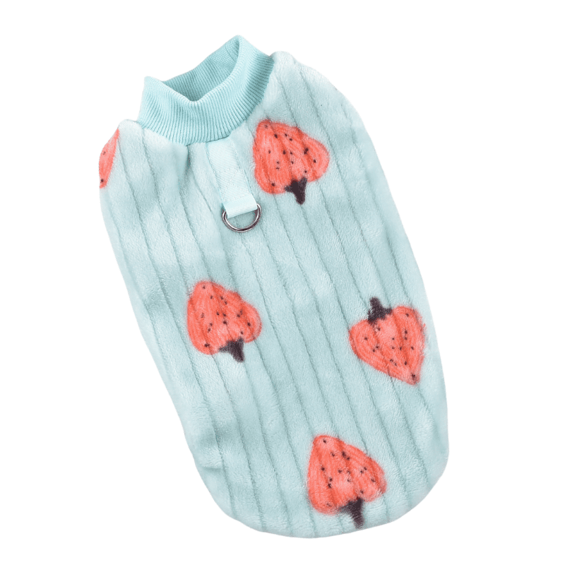 Hong Pet Flannel Print - Strawberry Green