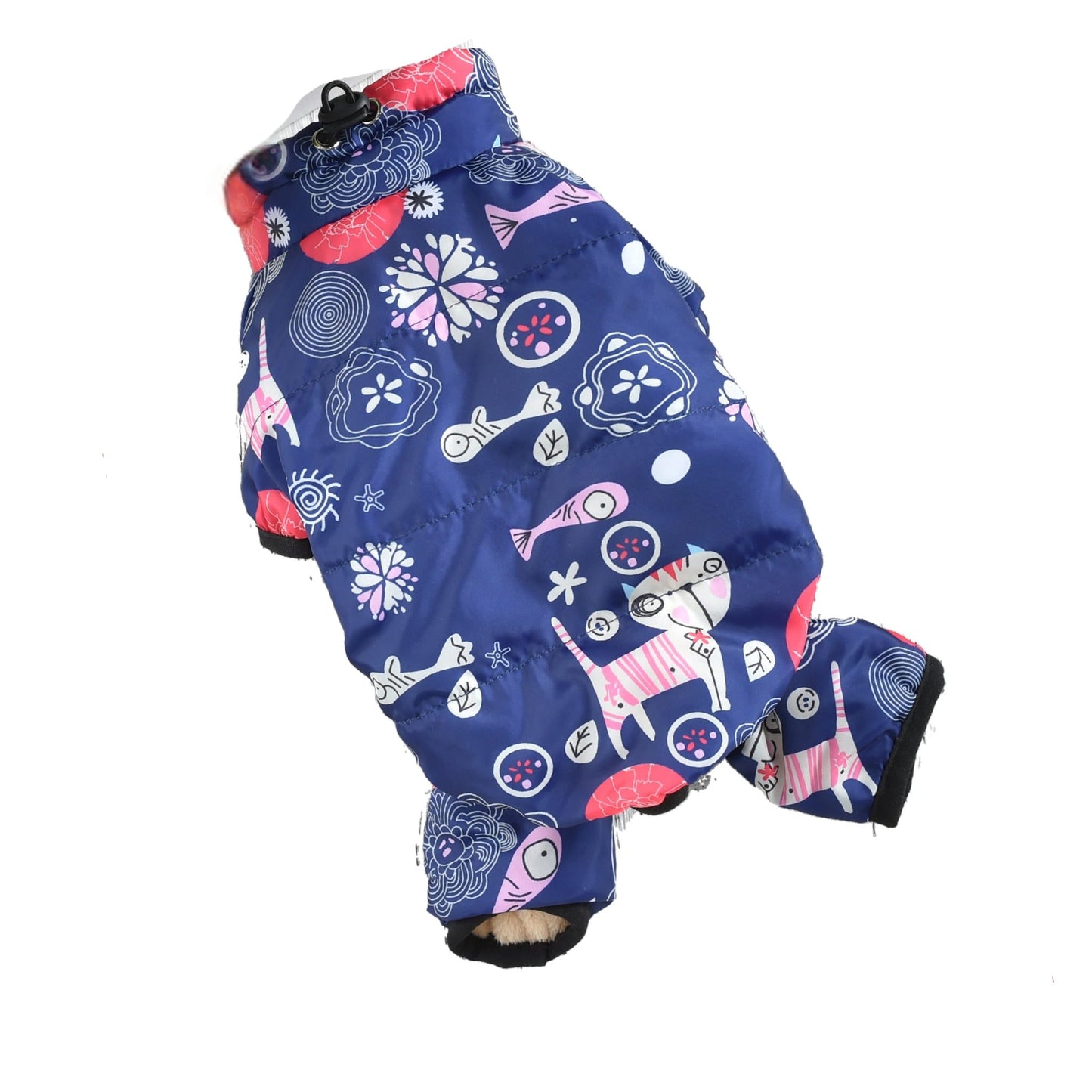 Hong Pet Flower Print Dog Hoodie