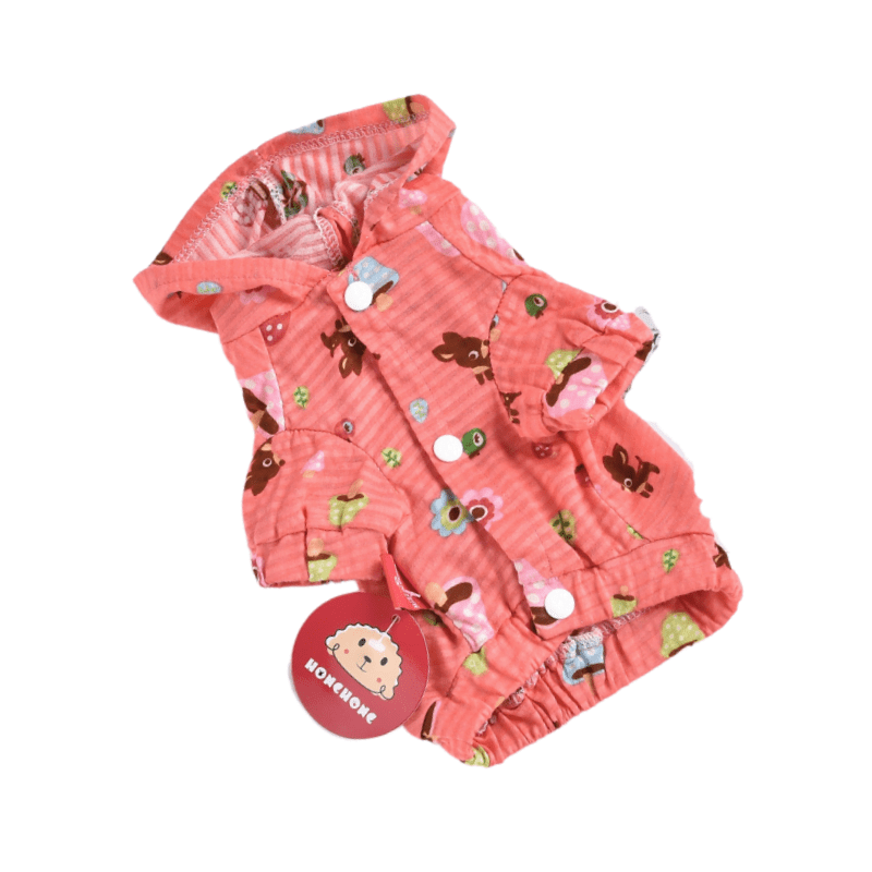 Hong Pet Animal Print Pet OutFit-Pink