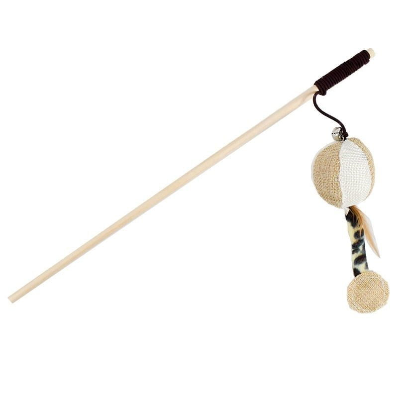 Its Meow  Wooden Stick Cat Wand -57Cm