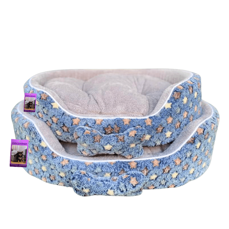 Coco Kindi Soft Printed Oval Fur Bed ? Size 3(Mixed Colors,66?55 ?16 cm)