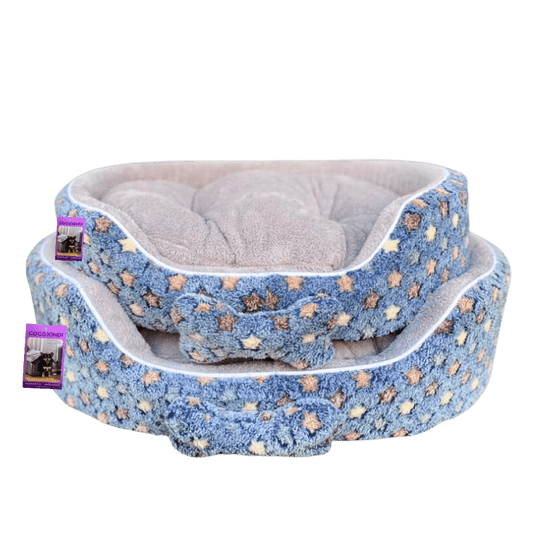 Coco Kindi Soft Printed Oval Fur Bed ? Size 3(Mixed Colors,66?55 ?16 cm)