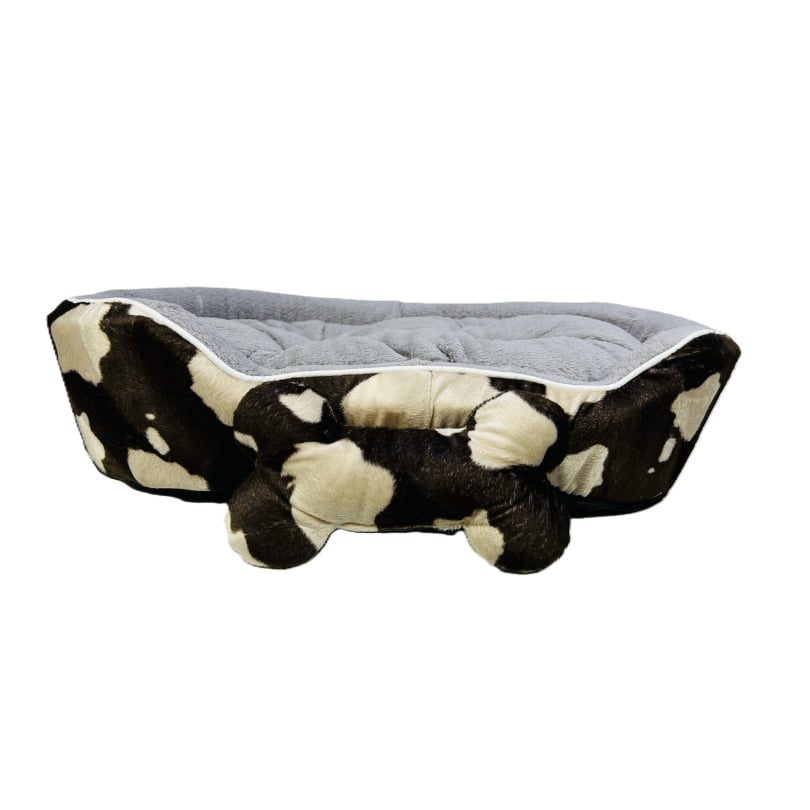 Coco Kindi Printed Washable Oval Fur Pet Bed ? Size 2(Mixed Colors)