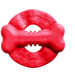 Miss Bear TPR Bone Round Dog Chew Toy -ÿ(Medium Dogs)