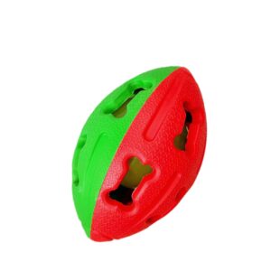 Miss Bear Colorful Hollow-out Concave Rugby Ball Dog Toy with LED Ballÿ(Medium Dogs)
