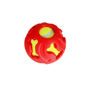 Miss Bear Red Color Dog Toy With Tennis Ballÿ(Large Dogs)