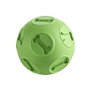 Miss Bear Colorful Football Pattern Sound Ball Dog Toy-3 inches (Medium Dogs)