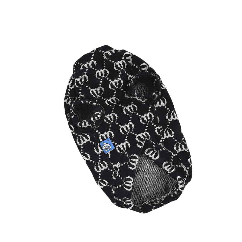 Hong Pet Love Check Sweater Vest - Black