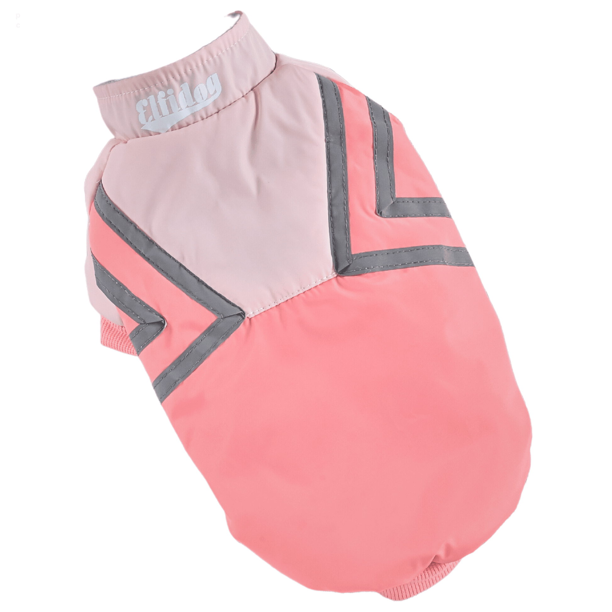 Hong Pet Reflective Strip Paneled Coat - Pink
