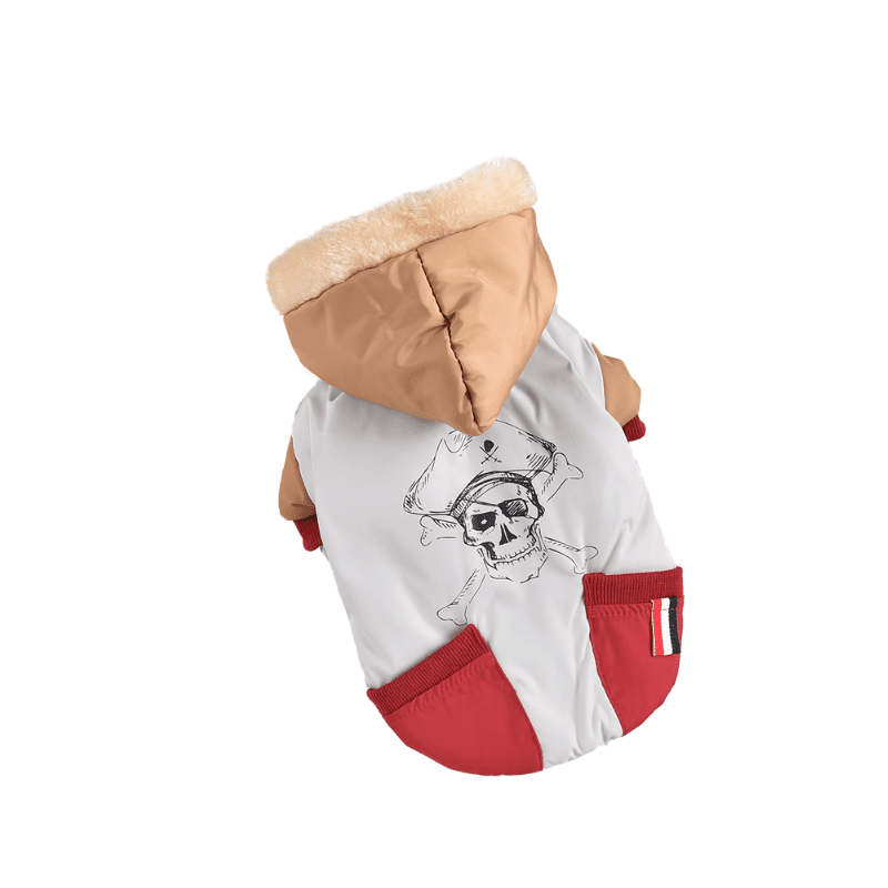 Hong Pet  Pirate Printed Windproof Jacket - Red