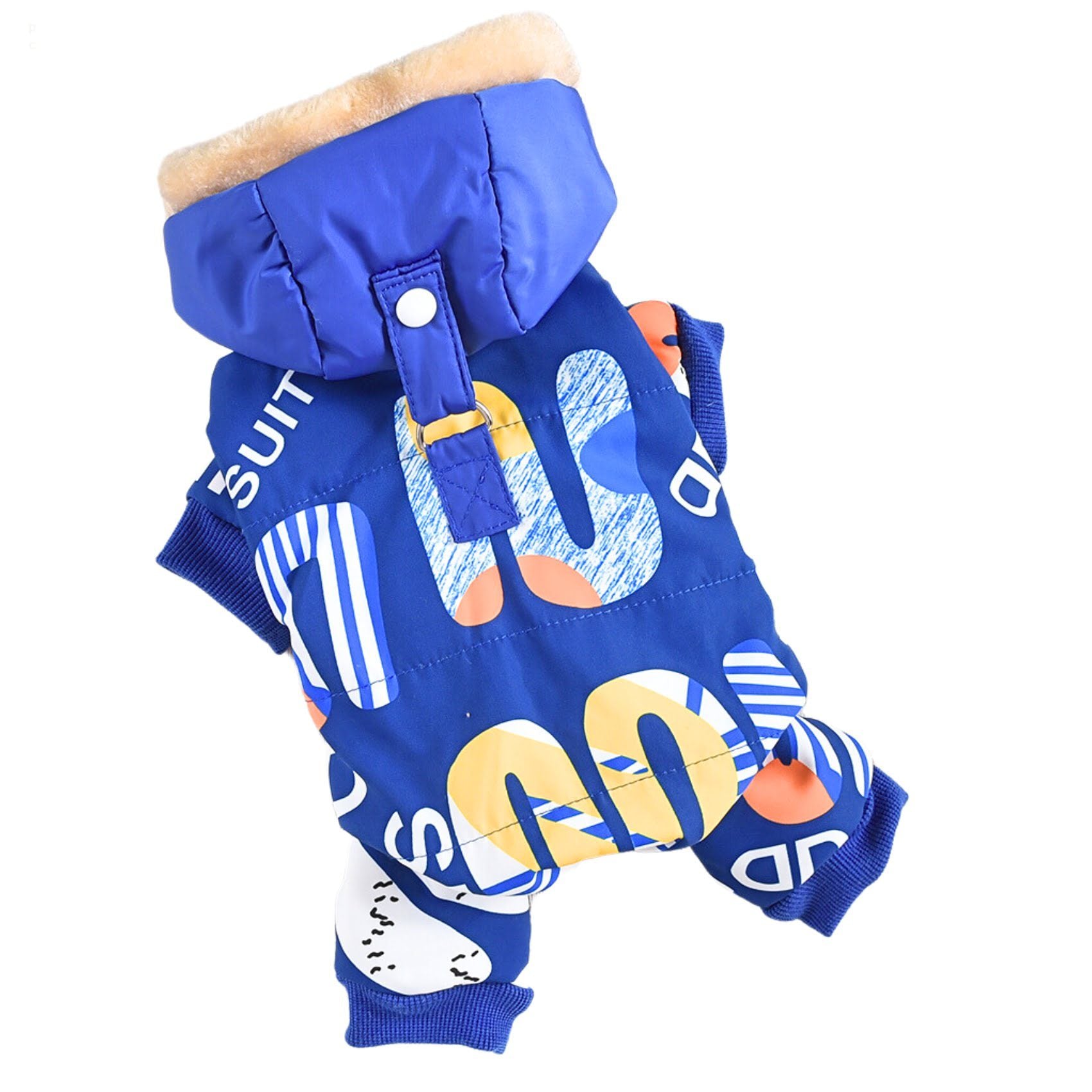 Hong Pet Printed Windproof Coat - Blue