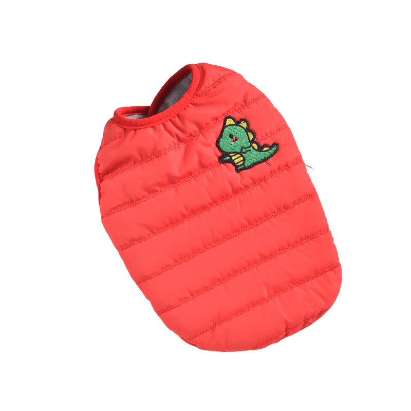 Hong Pet Cotton Padded Vest Coat - Red