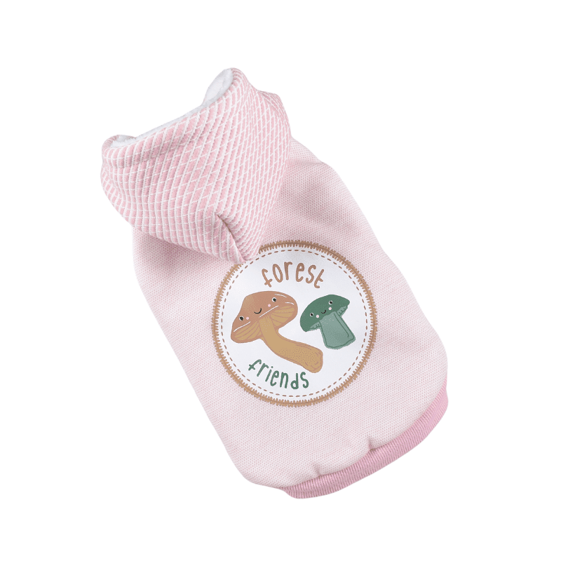 Hong Pet Yarn-Dyed Shiitake Mushroom Sweatshirt- Pink