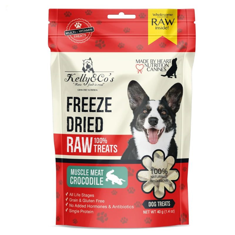 KELLY & CO'S Single Ingredient Freeze-dried Crocodile Muscle Meat for Dog - 40g