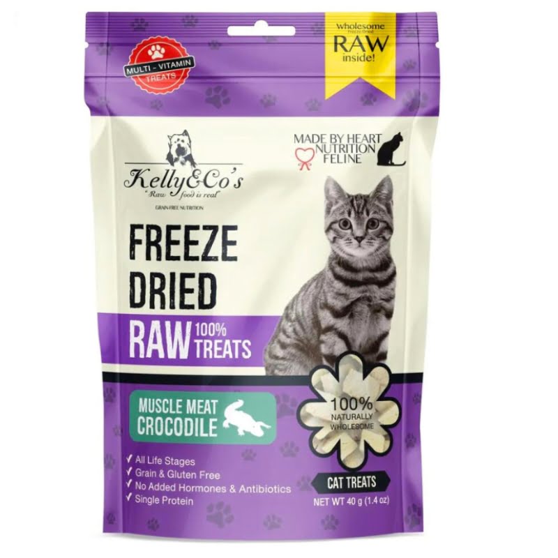 KELLY & CO?S Single Ingredient Freeze-dried Crocodile Muscle Meat for Cat ? 40g