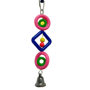 Pets Club Plastic  Bird Toy With Bell H-20 Cm, W 3 Cm