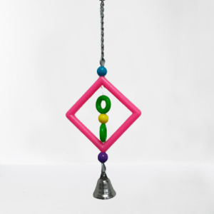 Pets Club Plastic  Bird Toy With Bell H-30 Cm, W 10 Cm