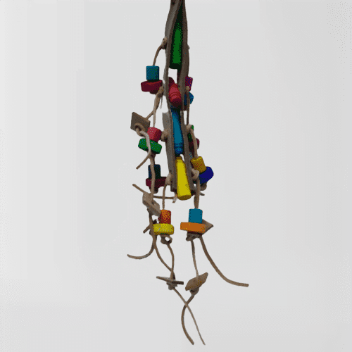 Pets  Club Natural Wooden Bird Toy H-46 Cm, W-3 Cm