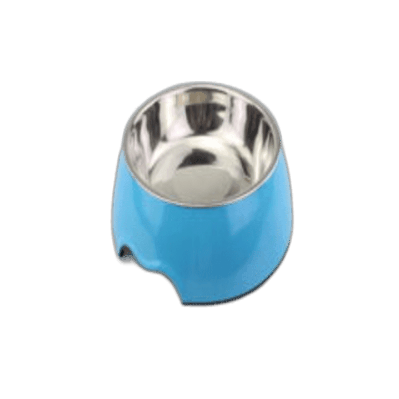 Melamine Blue Stainless Steel Bowl With Anti-Slip Circle On The Bottom,Volume:160 ml,Size:12*12*4.5 Cm