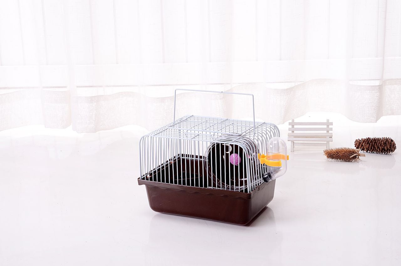 Pets Club Hamster Cage With Running Wheels,Water Bottle & Food Feeder-27*21*17Cm