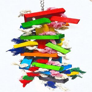Pets Club Natural Wooden Bird Toy, Size H50*W10 Cm