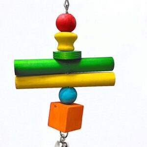 Pets Club Natural Wooden Bird Toy, Size H29*W12 Cm