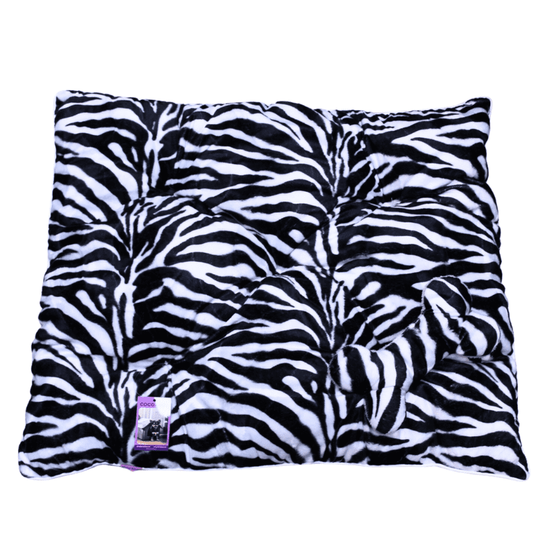 Coco Kindi Cushion With Bone Zebra Stripe Washable Fur Bed