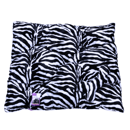 Coco Kindi Cushion With Bone Zebra Stripe Washable Fur Bed
