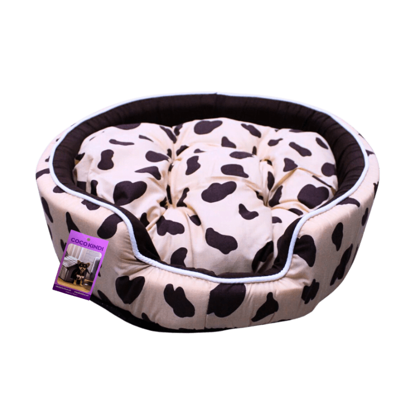 Coco Kindi Brown Dotted Washable Round Cotton Bed