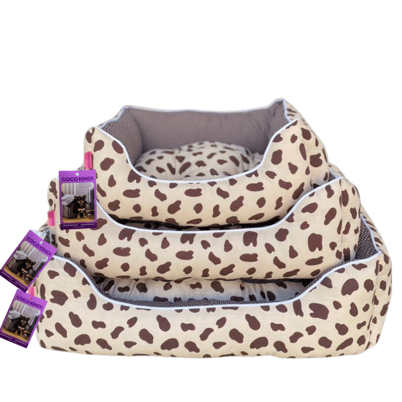 Coco Kindi  Brown Dotted Pattern Washable Sofa Cotton Bed