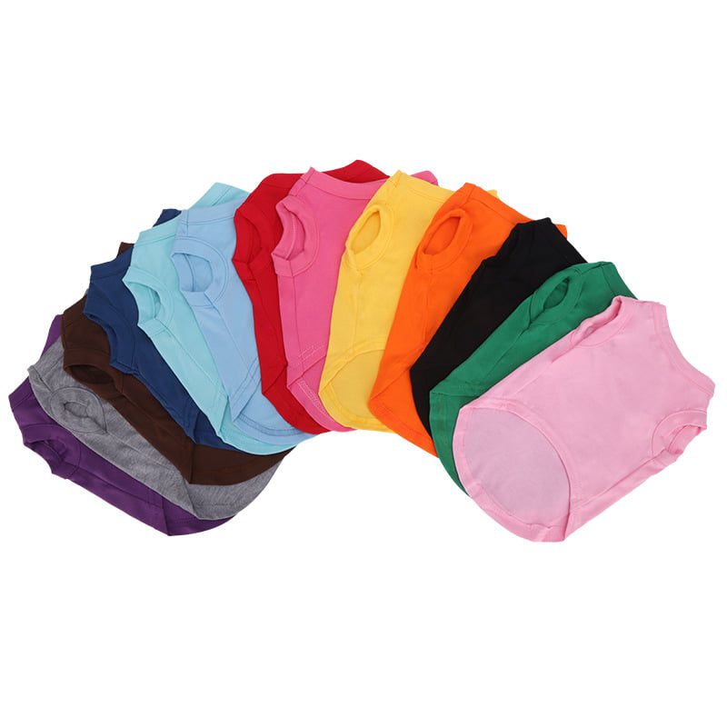 Pets Club Cotton Plain  Dog Cloth Summer T-Shirt