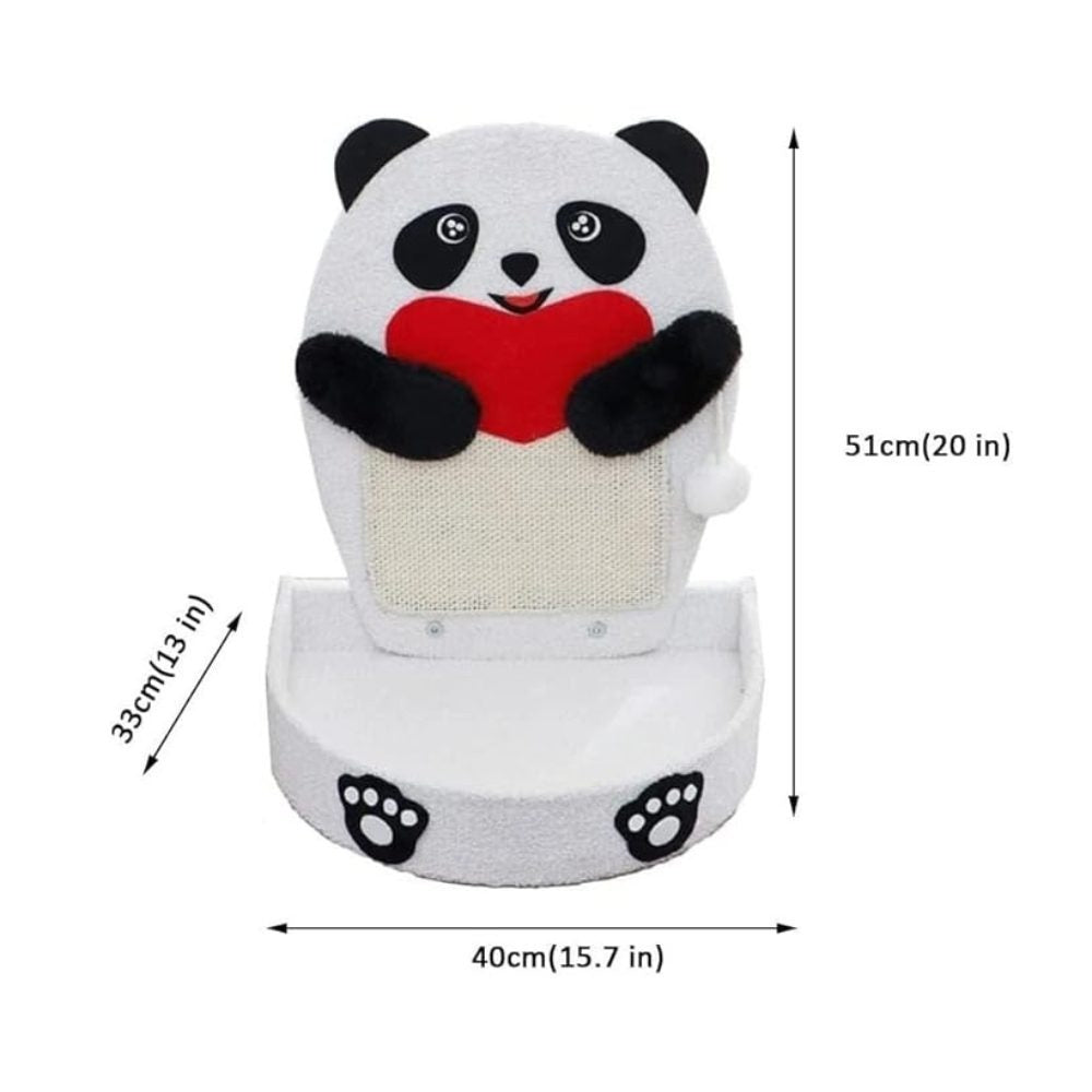 Cozy Paws Panda Shape Cat Scratching Board With Sisal Rope and Scratching Pad -41*33*62cm