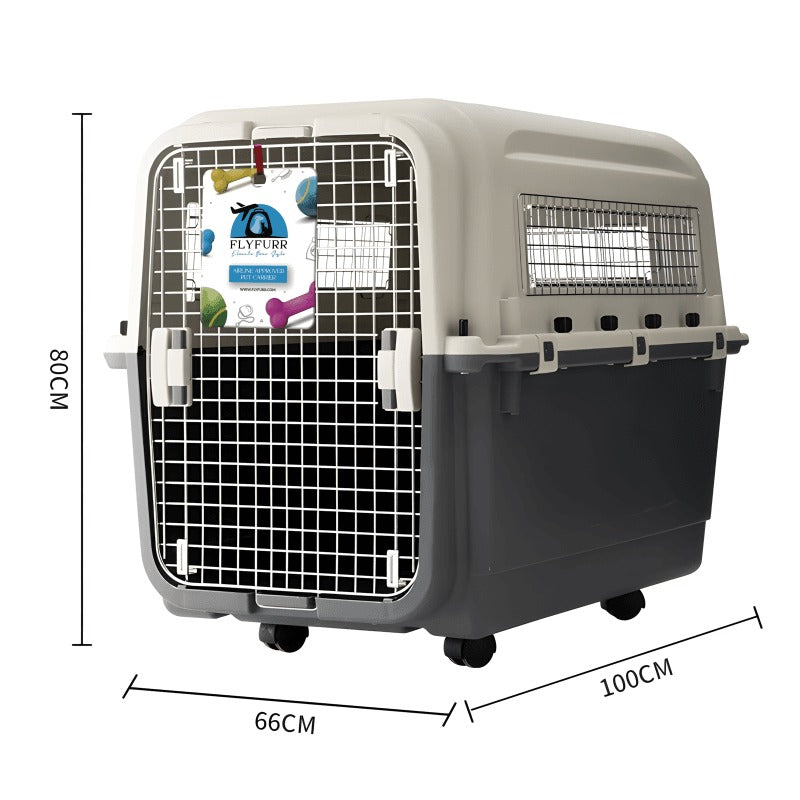 Flyfurr Airline Approved Plastic Pet Transporter - 100*66*80 cm