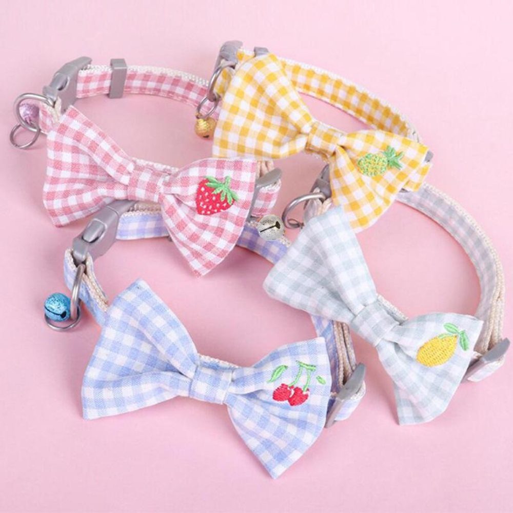 Cozy Paws Adjustable Pet Collar Bow Tie With Bell - Medium (36-40cmx1.5cm)-green