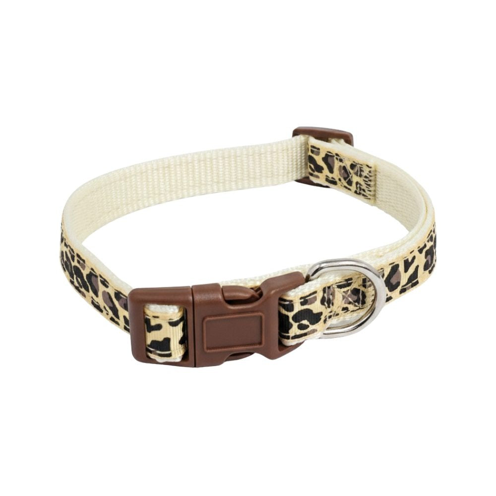 Cozy Paws Pet Collar - Medium ( L43-63cm×2cm)-Leopard Print