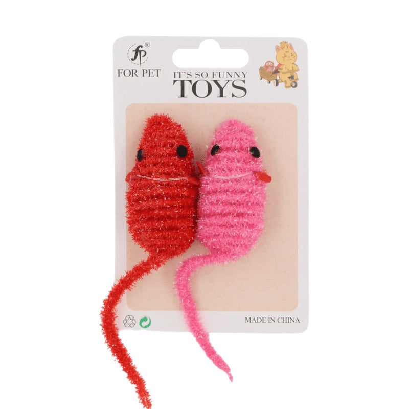 For Pet Glitter Mouse Cat Toy (Mixed Colors)