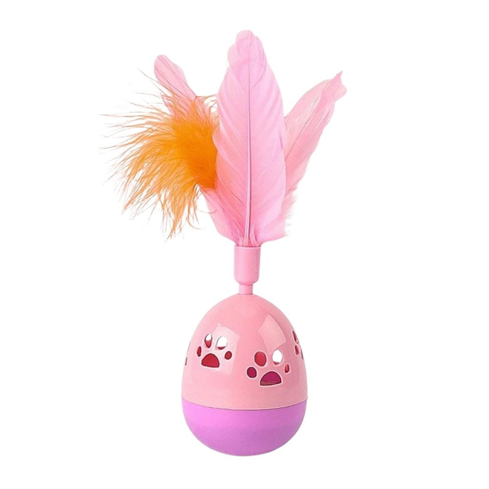 Cozy Paws Interactive Feather Stick Tumbler Toy-Mixed Colour