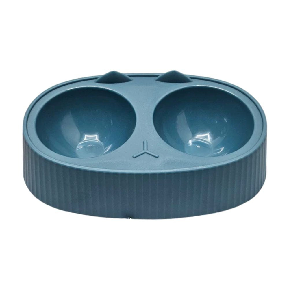 Cozy Paws Dual Feeding Bowl Plastic- 34x20x9cm-Blue
