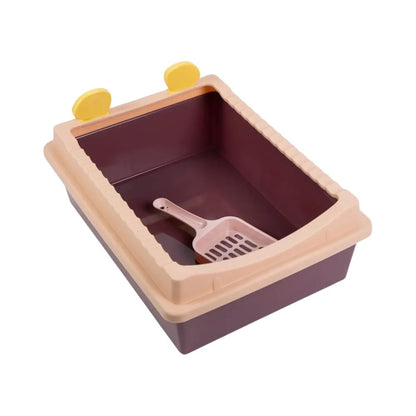 Cozy Paws Square Shape Open Cat Litter Tray with Scoop ?38?29?13cm ? Mixed Colour
