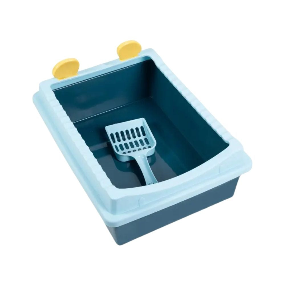 Cozy Paws Square Shape Open Cat Litter Tray with Scoop ?38?29?13cm ? Mixed Colour