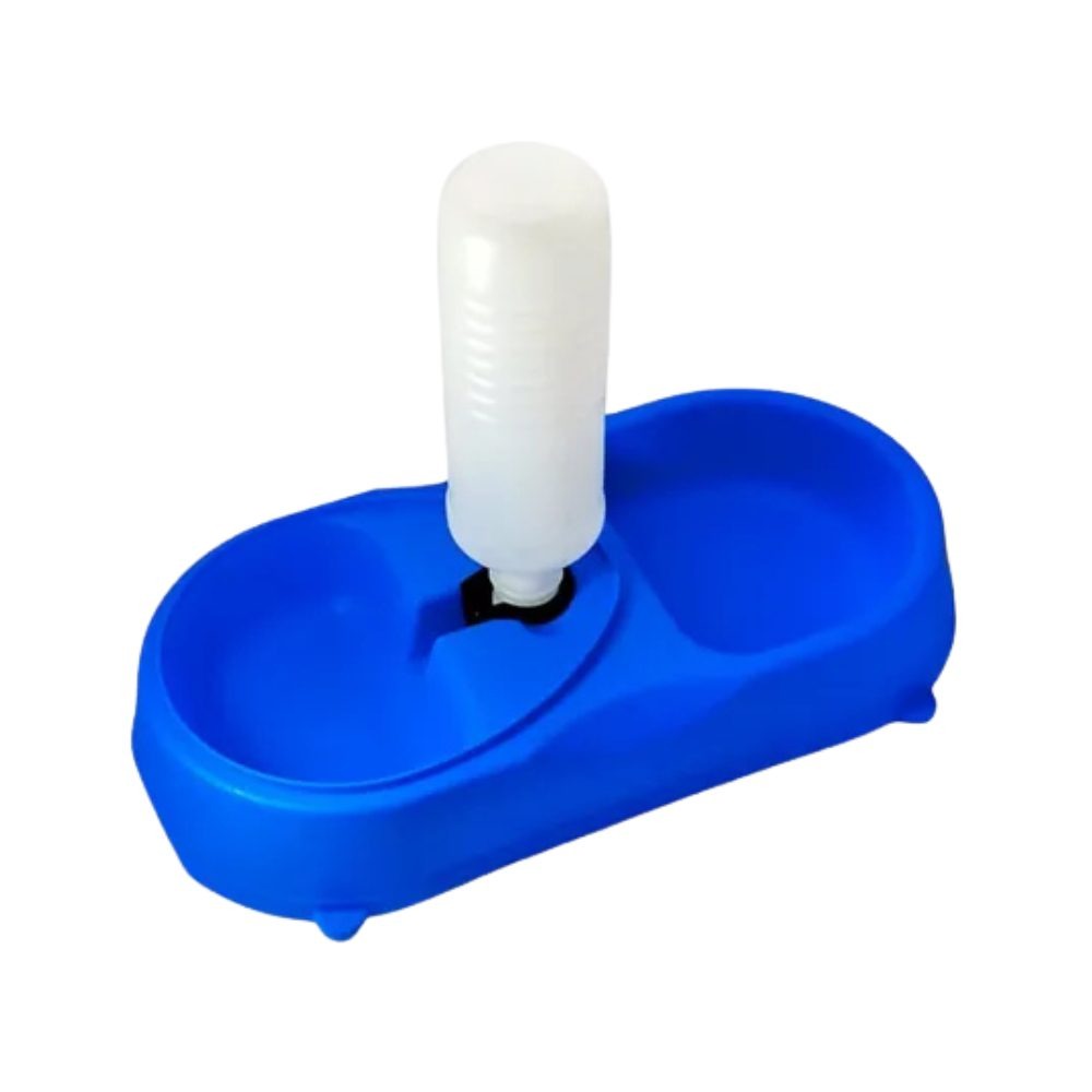 FinePet Food And Water Dispenser- 34.5*16.5*5.5cm-Mixed Colour
