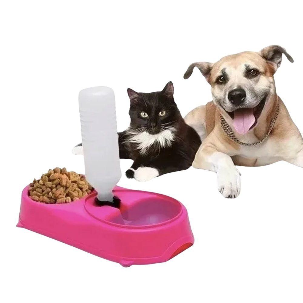 FinePet Food And Water Dispenser- 34.5*16.5*5.5cm-Mixed Colour