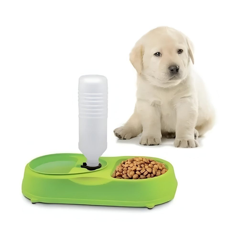 FinePet Food And Water Dispenser- 34.5*16.5*5.5cm-Mixed Colour