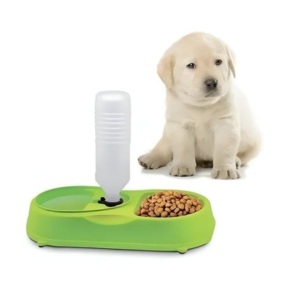 FinePet Food And Water Dispenser- 34.5*16.5*5.5cm-Mixed Colour