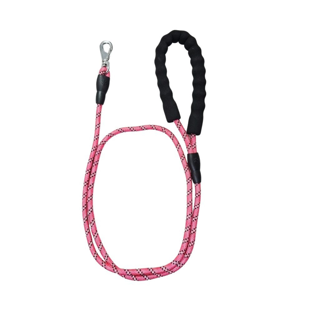 Cozy Paws Nylon Reflective Dog Leash ? Pink, Medium(150cm)