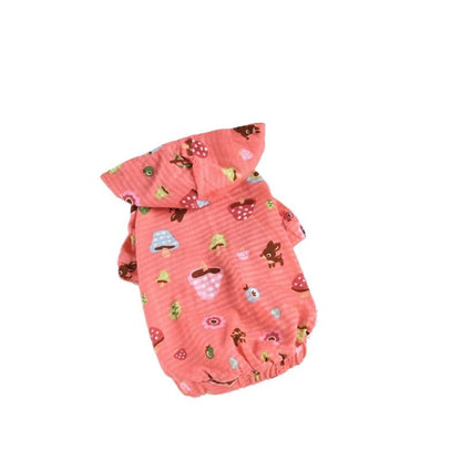 Hong Pet Animal Print Pet OutFit-Pink