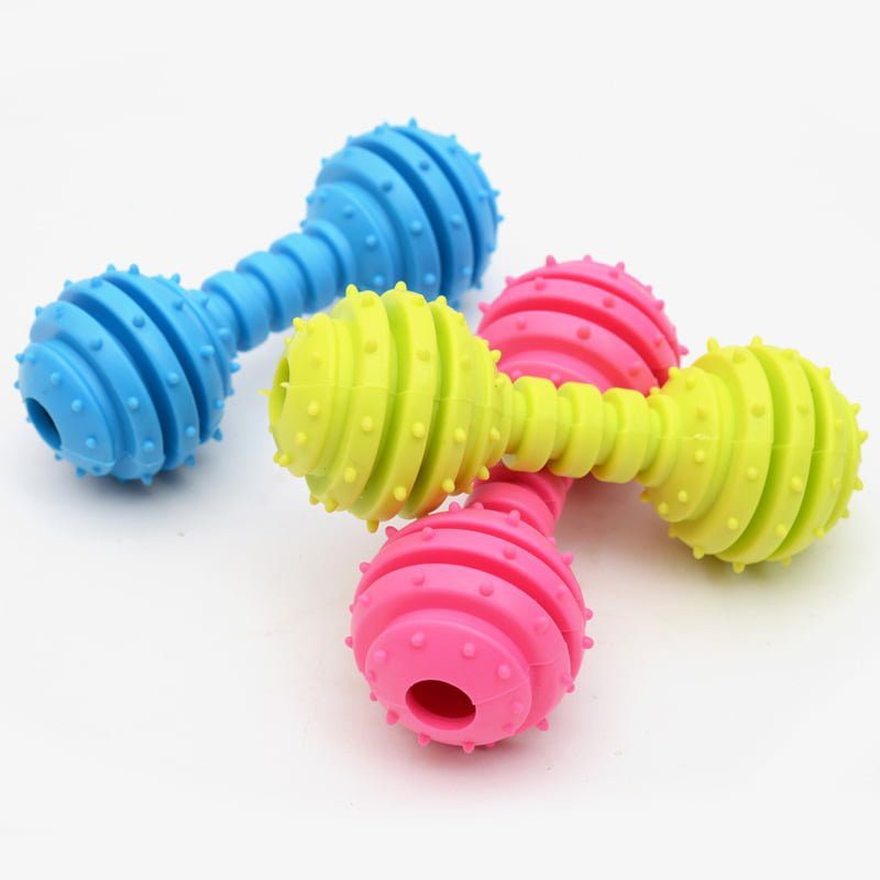 For Pet Rubber Dumbell Dog Toy For Small Dogs - 12.5 Cm