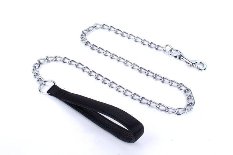 For Pet Dog Lead Chain With Pu Handle & Collar - Small (2.5*120Cm) (Mixed Colors)